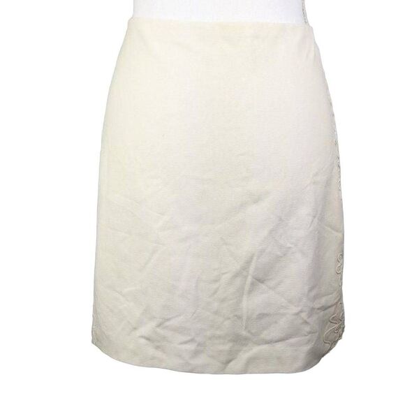 Cache Mini Skirt 6 Lace Embroidered White - Picture 1 of 12